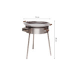 Gaasipõletiga-paellapann-PRO-720-inox Gaasipõöleti Grillpann Wok-pann Cataplana komplektid Pritsmekaitsmed Wok-panni kaaned Gaasipõletid jalgadel Paella pannid Grilpannid