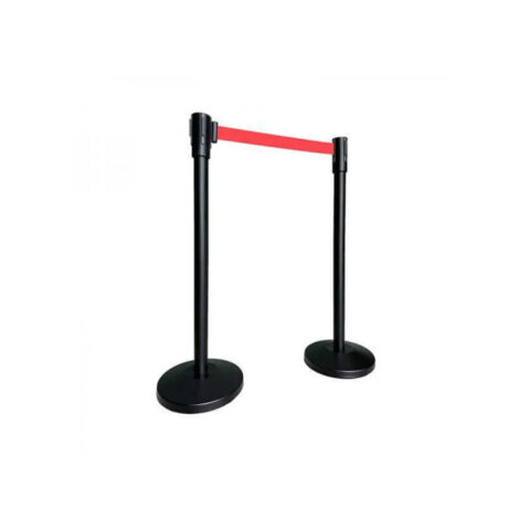 Must-piirdepost-punase-väljatõmmatava-lindiga Piirdepostid rent